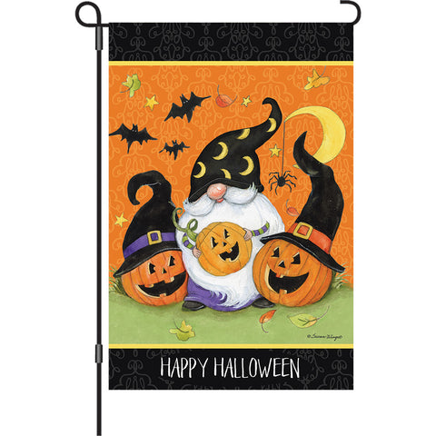 13 in. Elite Oversized Garden Flag - Gnome With Bats