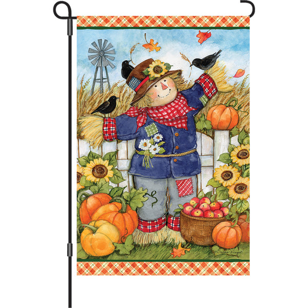 13 in. Elite Oversized Garden Flag - Plaid Scarecrow