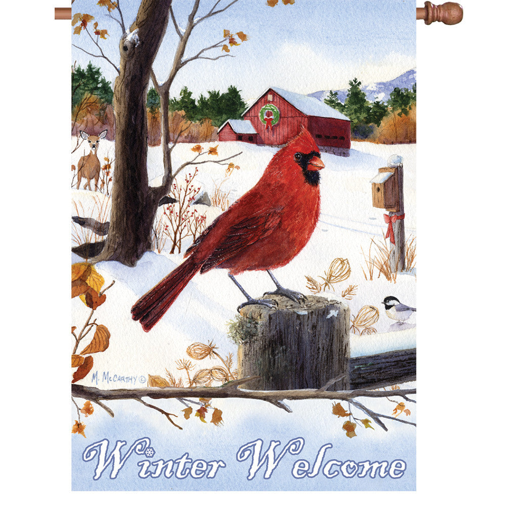 28 in. Flag - Cardinal Morning