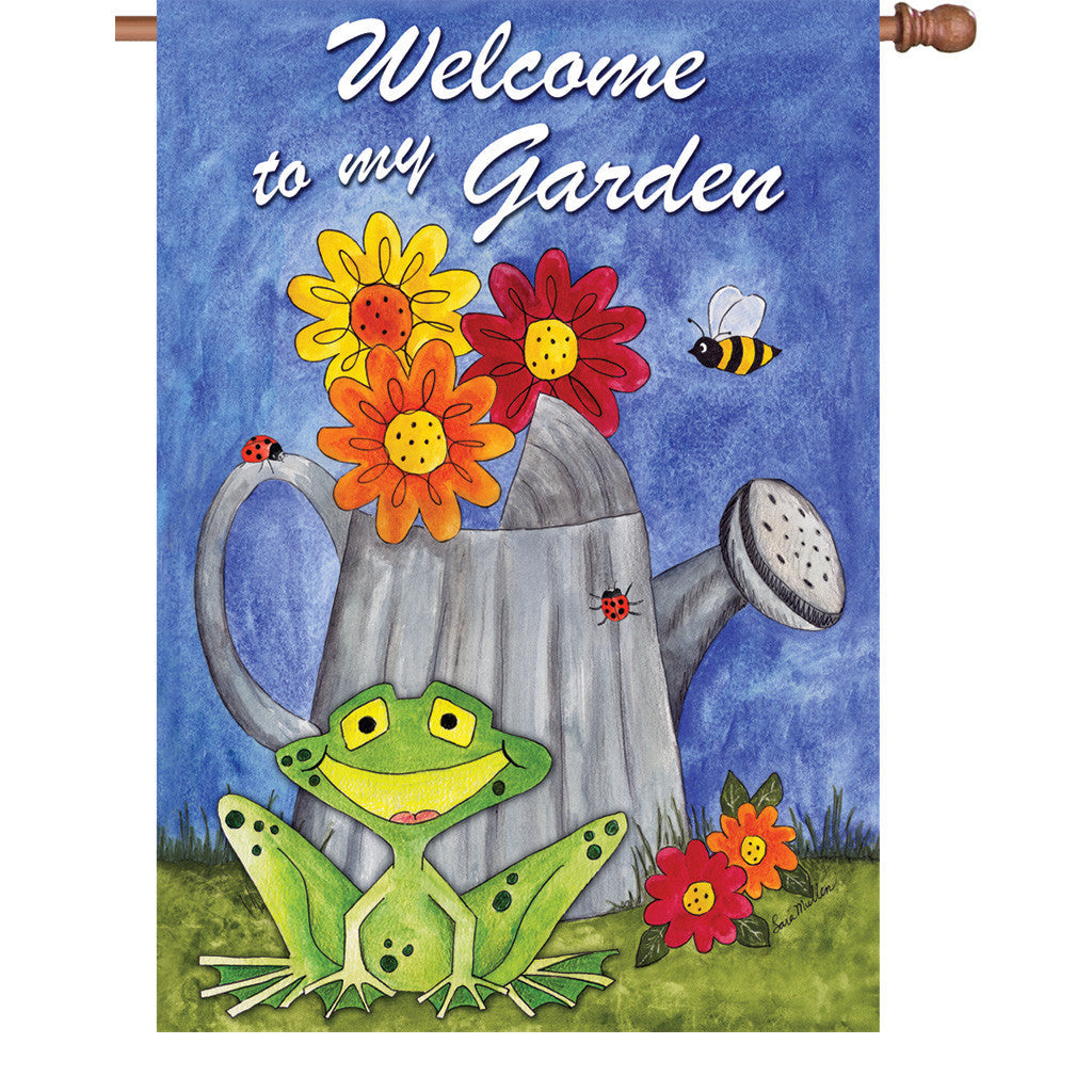28 in. Flag - Welcome To My Garden