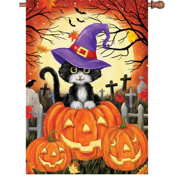 28 in. Flag - Halloween Cat