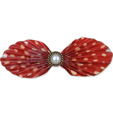 Red Dots Fan Brooch