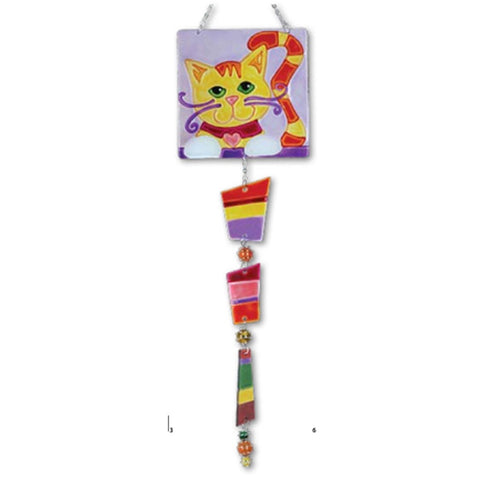 Glass Sun Catcher Mobile - Kitty