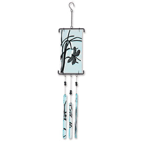 Silhouette Glass Wind Chime - Dragonfly