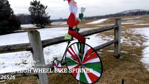 High Wheel Bike Spinner - Santa