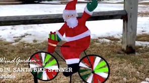 20 in. Bike Spinner - Santa