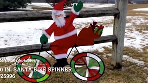 30 in. Bike Spinner - Santa