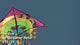 56 in. Stream Delta Kite - Tie Dye