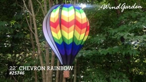 22 in. Hot Air Balloon - Chevron Rainbow