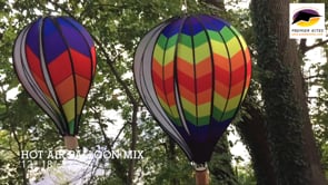 22 in. Hot Air Balloon - Double Chevron Rainbow
