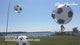 13 in. Rainbow Soccer Ball Wind Spinner
