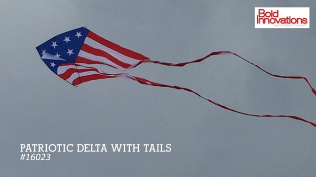 56 In. Delta Kite w/Tails - Patriotic (Bold Innovations)