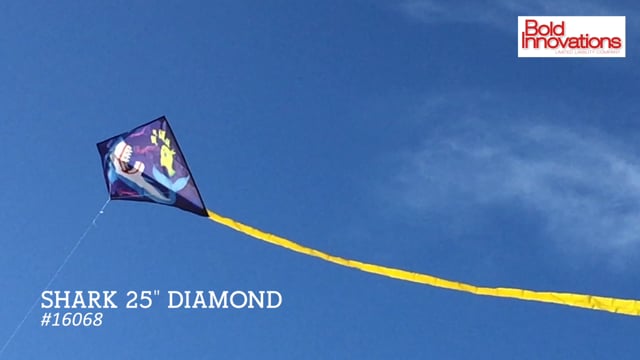 25 in. Diamond Kite - Shark (Bold Innovations)