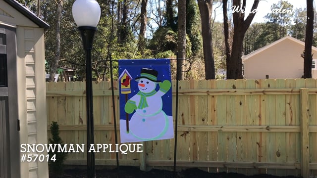 Applique Flag - Snowman