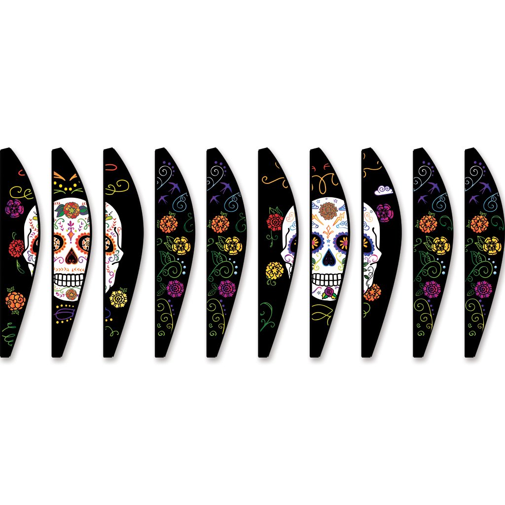 22 in. Hot Air Balloon - Day of the Dead Black