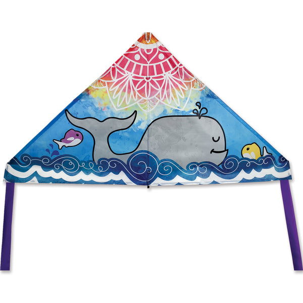 56 in. Delta Kite - Whale Mandala