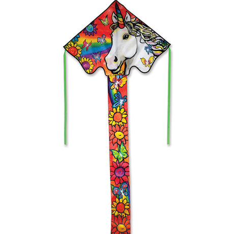 Large Easy Flyer Kite - Unicorn Flowers