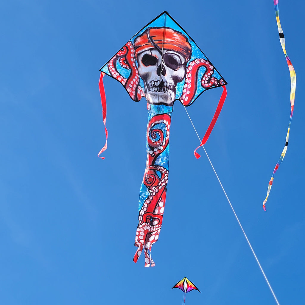 Large Easy Flyer Kite - Pirate Octopus