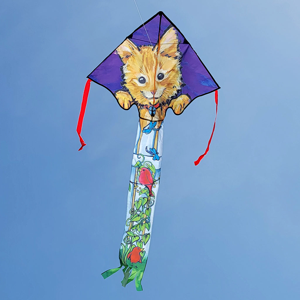 Large Easy Flyer Kite - Kitten on a Fence