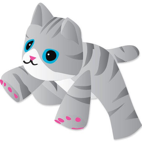 4 ft. Gray Tabby Kitten Line Device for Kites