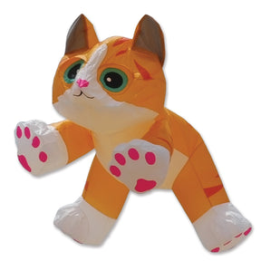 8 ft. Ginger Tabby Kitten Line Device for Kites