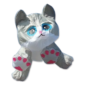 8 ft. Gray Tabby Kitten Line Device for Kites