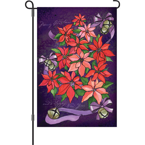 12 in. Flag - Poinsettia Topiary