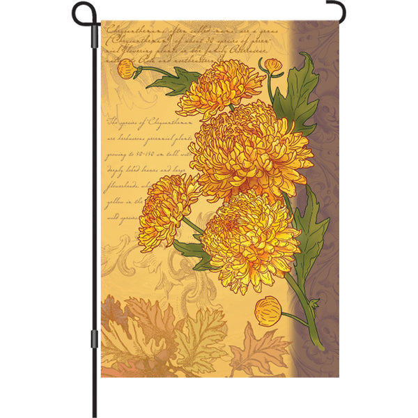 12 in. Flag - Chrysanthemums