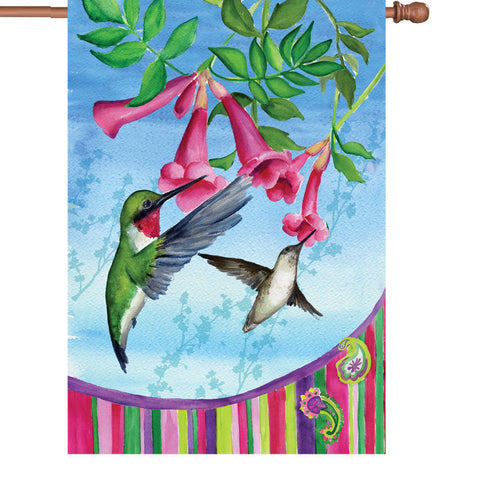 28 in. Flag - Hummingbirds Pais