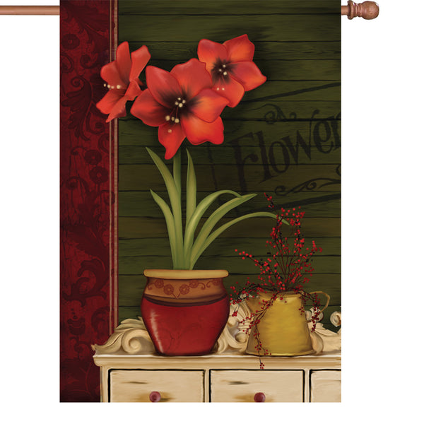 28 in. Flag - Amaryllis