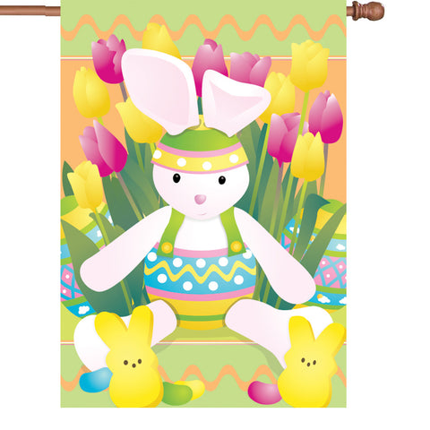 28 in. Flag - Springtime Bunny