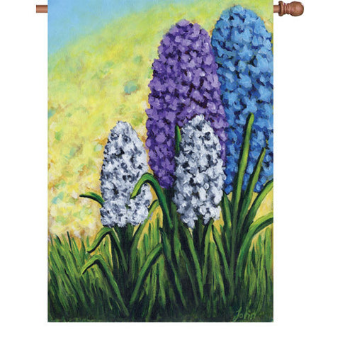 28 in. Flag - Hyacinths