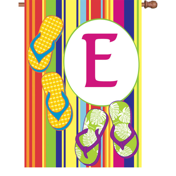 28 in. Summer Monogram Flag - E