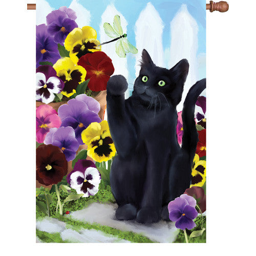 28 in. Flag - Flower Kitten