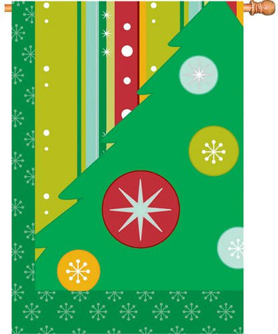 28 in. Flag - Retro Christmas