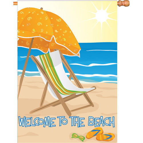 28 in. Flag - Welcome Beach