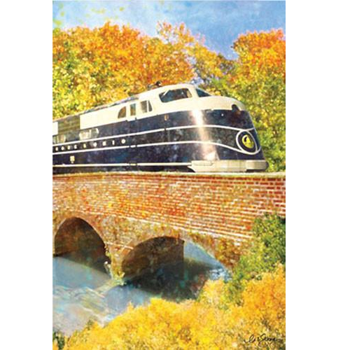 28 in. Flag - B&O Autumn Train