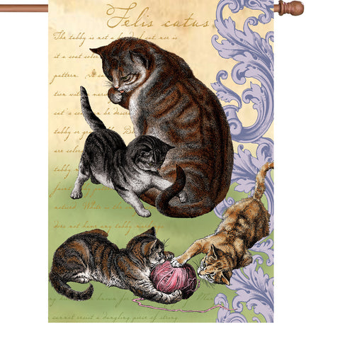 28 in. Flag - Feline Family