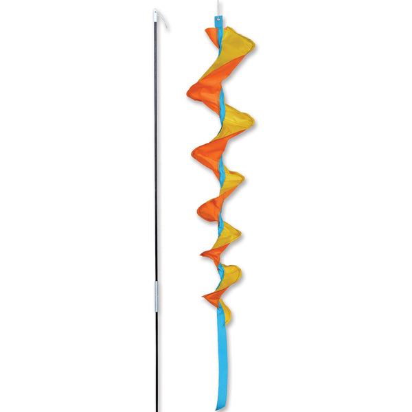 SoundWinds David Ti Medium Fusilli Spinning Bike Windsock - Yellow