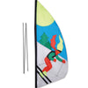 3.5 ft. Recumbent Bike Feather Banner - Skier