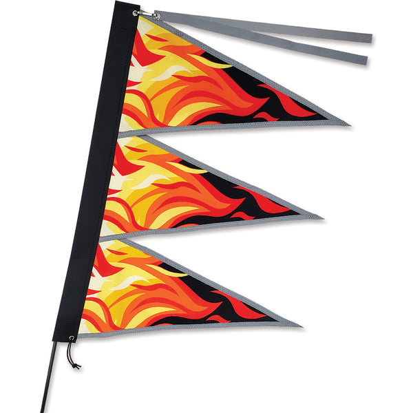 Tri-Stack Bike Flag - Flames