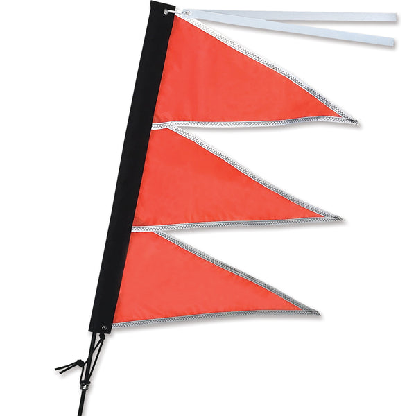 Tri-Stack Bike Flag - Safety Orange