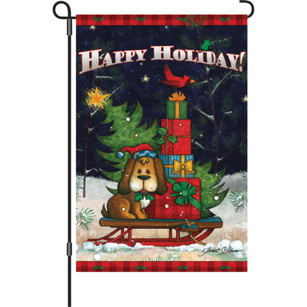 12 in. Flag - Doggone Happy Holiday