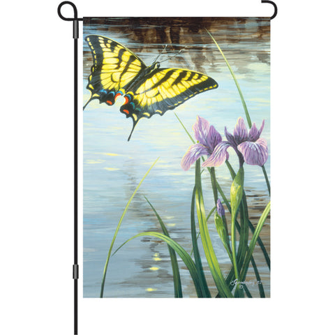 12 in. Flag - Swallowtail And Iris