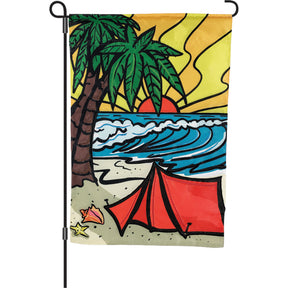 12 in. Flag - Beach Camping