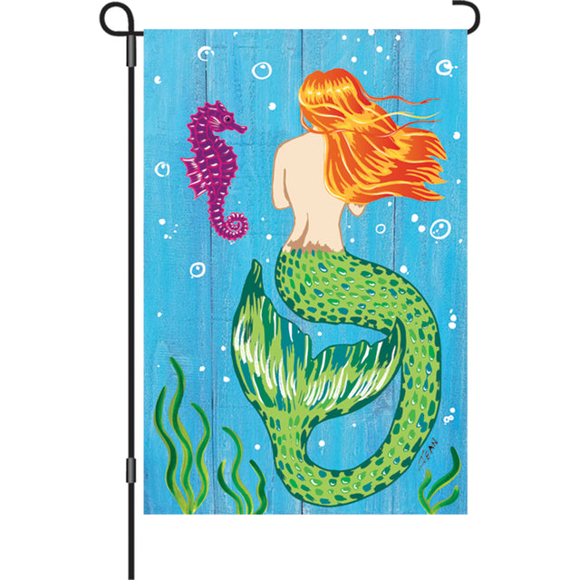 12 in. Flag - Mermaid & Seahorse