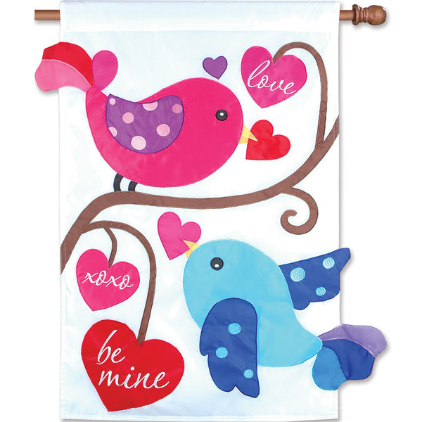 28 in. Flag - Love Birds