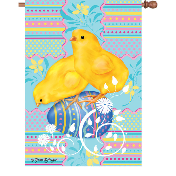 28 in. Flag - Easter Chicks