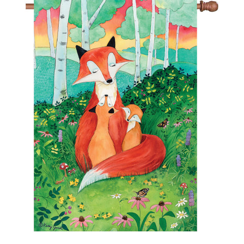 28 in. Flag - Fox Family