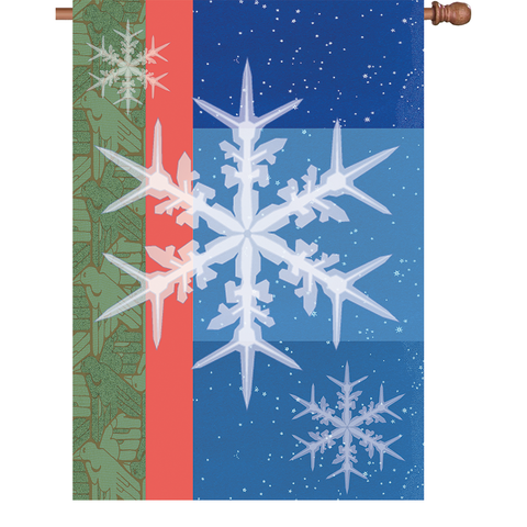 28 in. Flag - Snowflakes